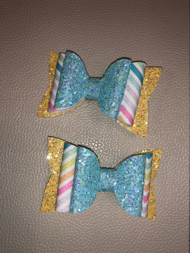 Yellow /& Blue Bow