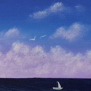 Printable Seascape Painting, Tropical Sea View Instant Download Wall ...