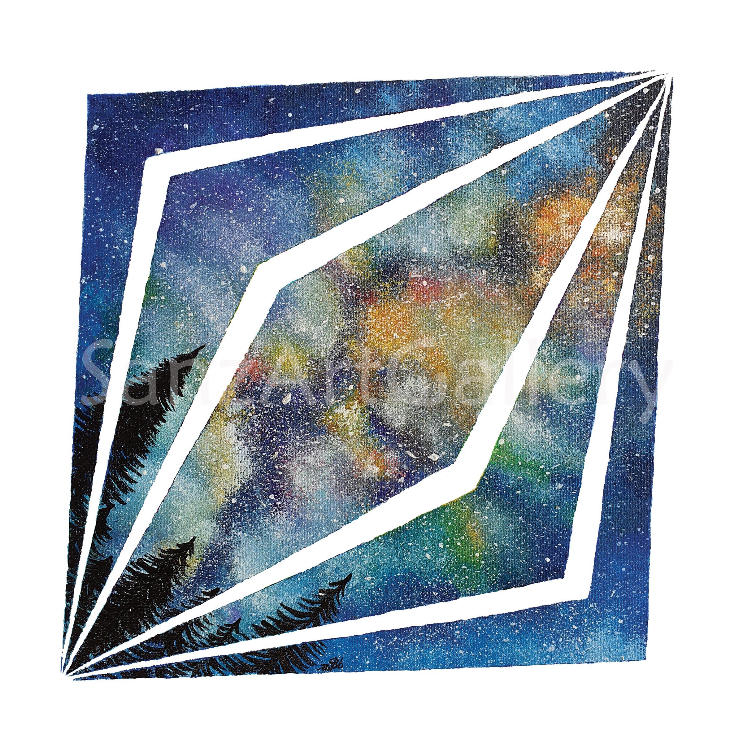 Printable Milky Way Galaxy Painting, Night Sky Art Print, Milky Way ...