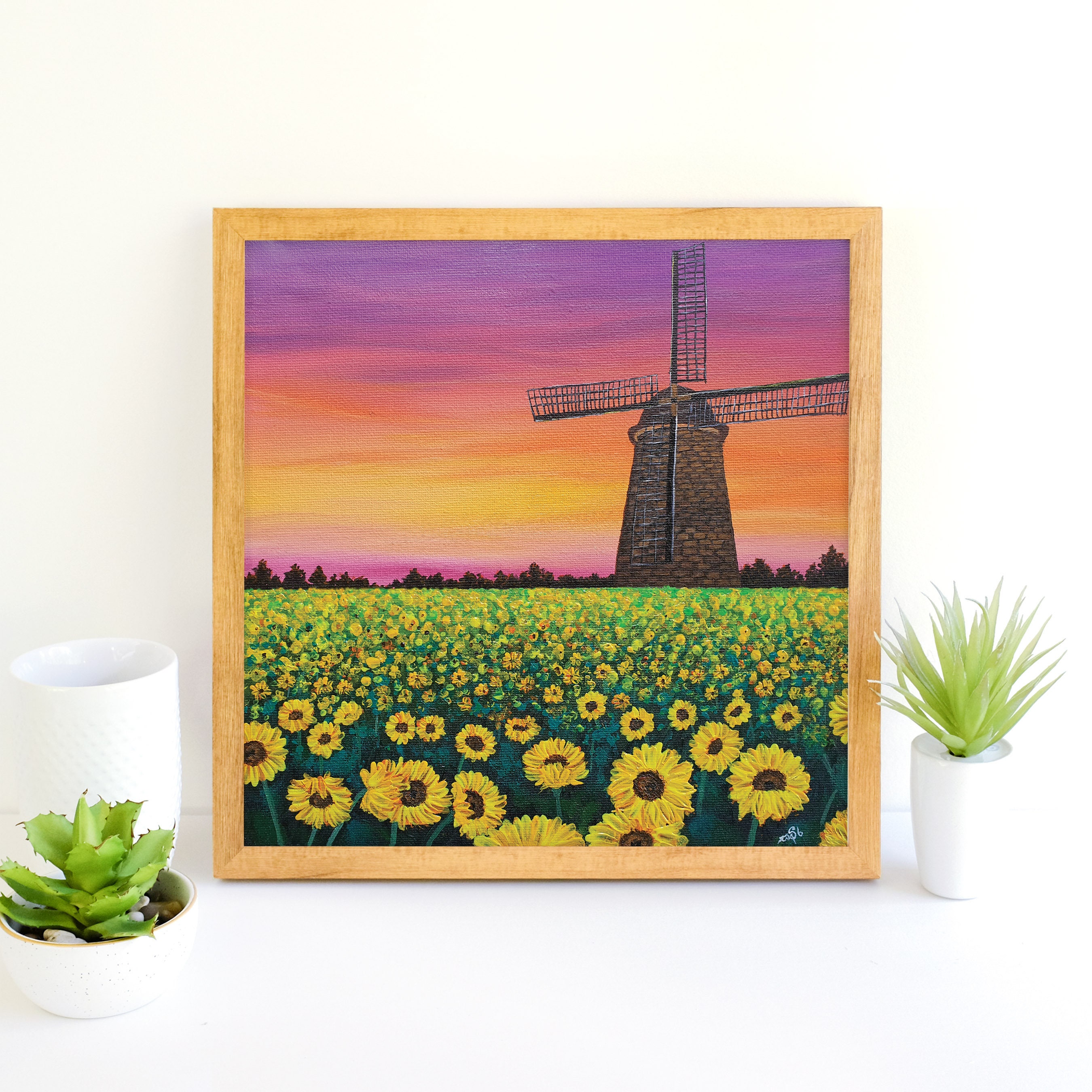 Sunflower Printable Wall Art, Sunflower Field Painting, Flower Decor ...