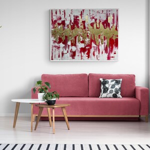 Golden leaf on pink