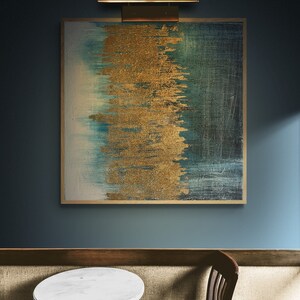 GOLDEN WAVE Abstract Painting Home Decoration Wall Art Contemporary Art Unique Gift
