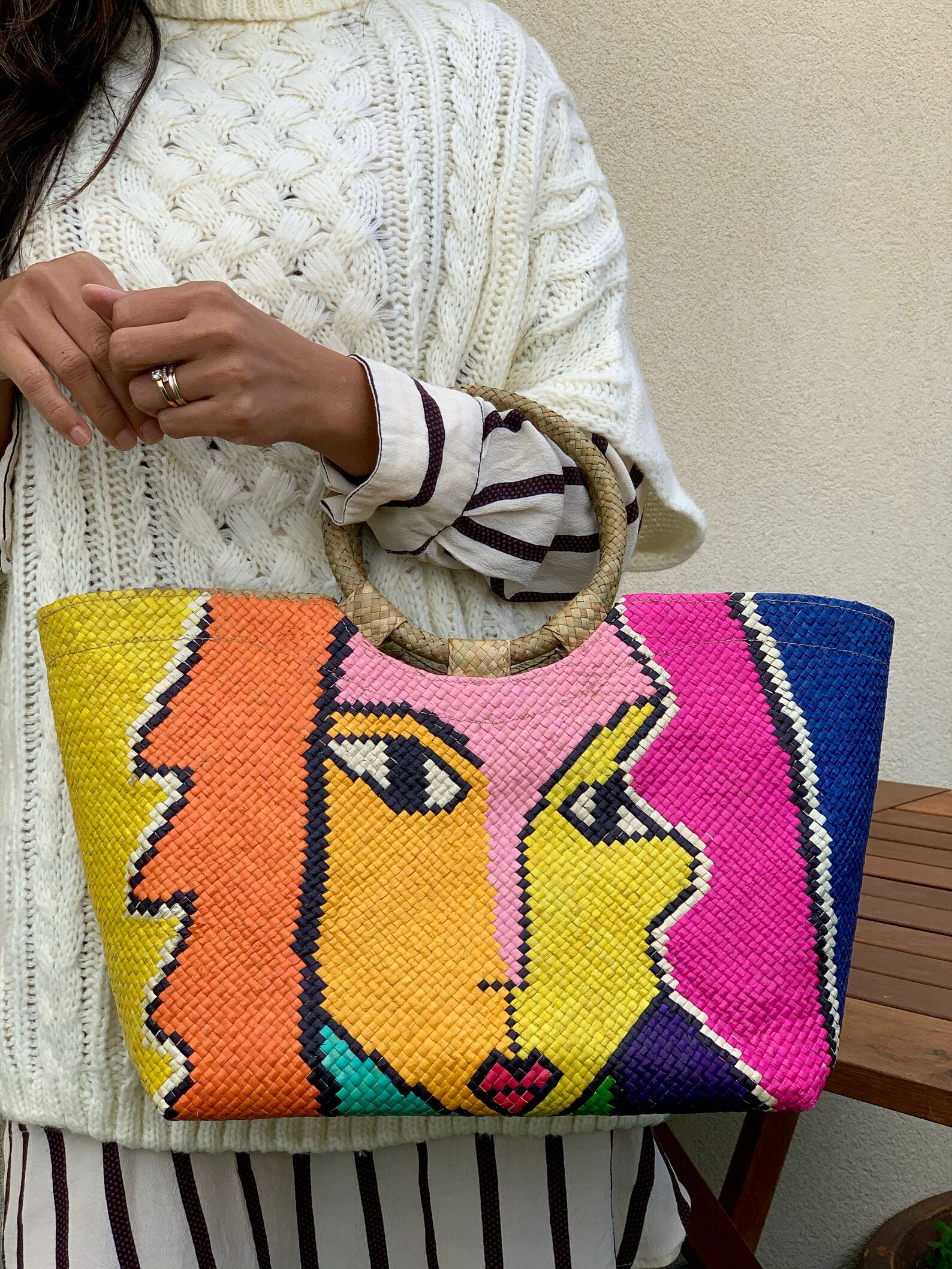 Handwoven Hand Bag from the Philippines/ Banig bag/ Face bag Etsy