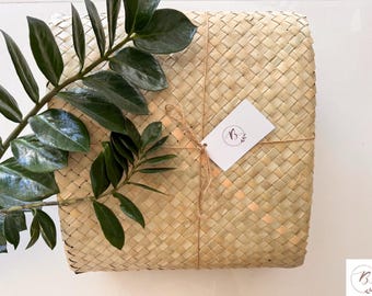 Handwoven PLAIN PANDAN mat/ NATURAL picnic mat from Philippines/  family gift / Ecofriendly/ Gift for mom / Handmade gift | Fast shipping