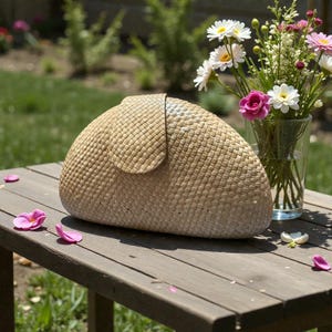 Borsa a tracolla in Sabutan intrecciata / Borsa a tracolla in palma Buri naturale, souvenir delle Filippine / Spedizione veloce