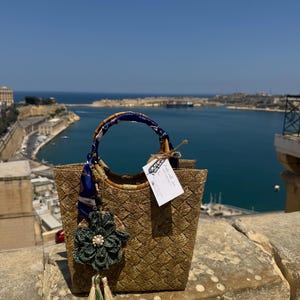 Summer Handwoven Bag |  Bayong Bag from PH | Handwoven Expandable Tote Bag with round wood handle  | Fast shipping |Gift for her