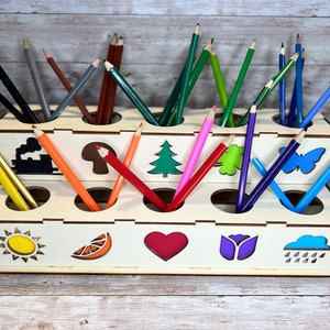 Crayon box Vector template | SVG, PDF, DXF, Ai, Eps