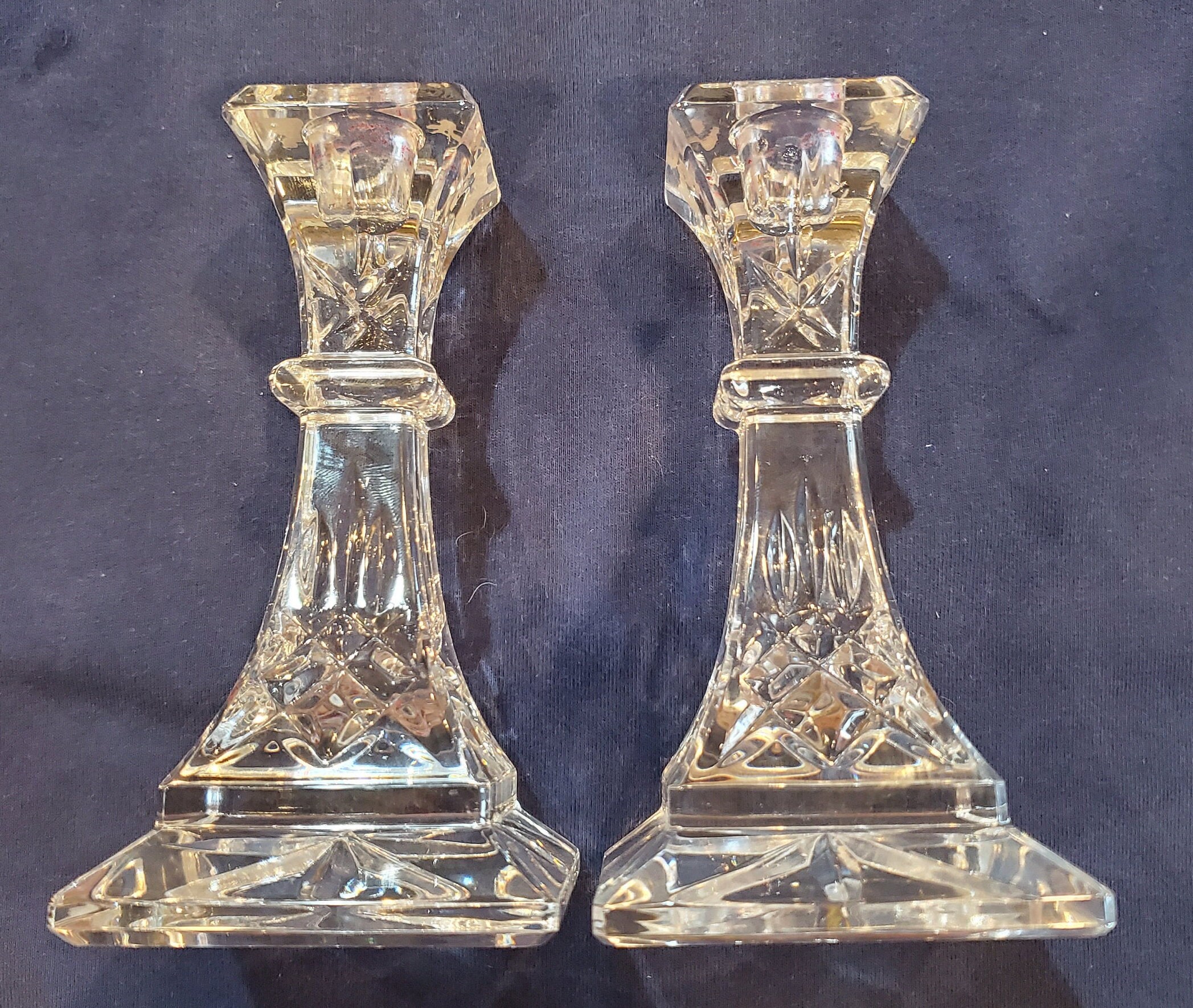 WATERFORD LISMORE 6 Candle Stick Holders Etsy