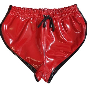Men&#39;s Lace Up Comfy Brief Basketball Summer Vintage Booty Shorts with Drawstring Elastic Waistband Low Rise Patent Leather Comfy Fit