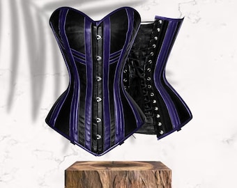 Steel Boned~ Handmade~ Over bust corset/Plus size~ Waist Training, Real Leather Corset