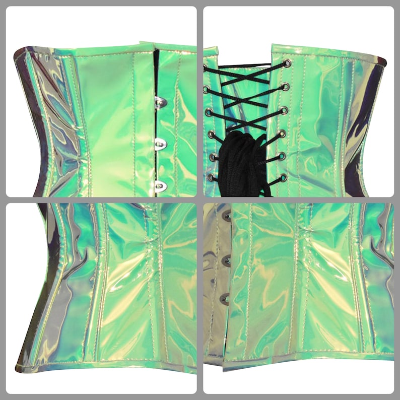 Waist Cincher/ Steel boned corset/ Underbust corset/Laceup corset/ Corselette image 4