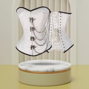 Handmade Floral Steel Boned Bridal Cosplay Waist Trainer for Plus Size