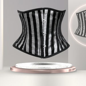 Unique Handmade Medieval Corset with Front Hook Steel Boning and Laceup Design, Back Lace Drawstring, Trendy Waist Shaper for Women Gift