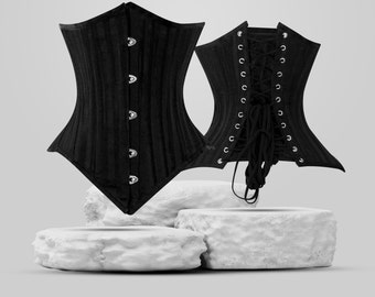 Waist Shaper/ Steel Boned corset/ Medieval~ Corset Tops/ Under bust corset~ Lace up Corset/ Waist Trainer/ Handmade corset