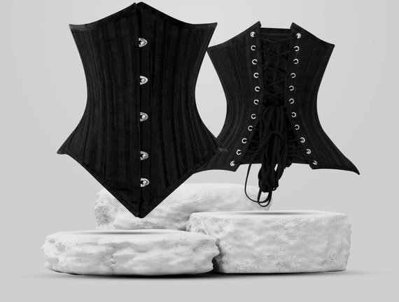 Waist Shaper/ Steel Boned Corset/ Medieval Corset Tops/ Under Bust Corset  Lace up Corset/ Waist Trainer/ Handmade Corset 