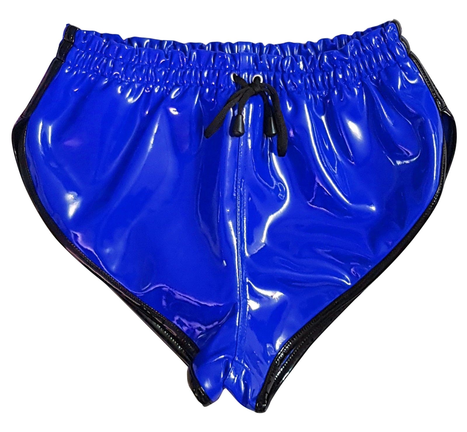 Men's Patent Leather Booty Shorts: Lace Up Low Rise Summer Shorts