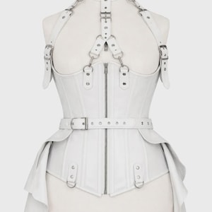 White Harness Corset - Etsy