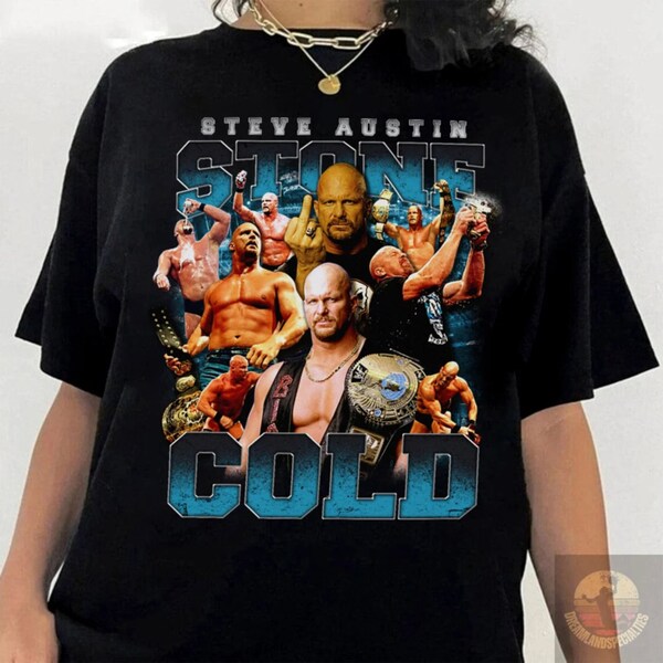 Vintage 90s Graphic Style Stone Cold T-Shirt, Stone Cold Shirt, Retro Stone Cold Bootleg T-Shirt, Vintage Oversized Sport Tee, Gifts