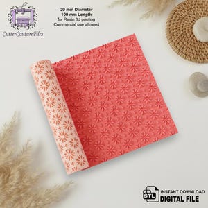 Snowflake Texture Roller for Polymer Clay and Pottery (Digital STL File) #091