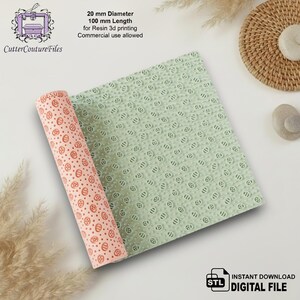 Easter Egg Texture Roller: Polymer Clay & Cookie Embossing (Digital file STL) #023