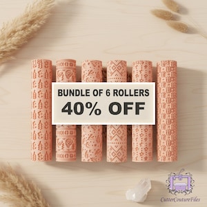 Christmas Texture | "Bundle of 6"  (40% dicount) | Polymer Clay Winter Patterns | (Digital File) #B-7