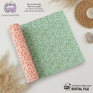 Christmas Holly Leaf Texture Roller, Clay & Cookie Embossing (Digital Download) #099