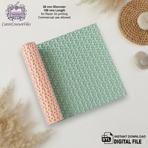 Candy Cane and Star Pattern | Christmas Texture | (Digital STL File) #081