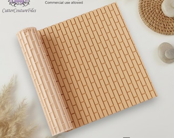 Brick Wall Texture Roller STL | Polymer Clay Emboss (Digital File) #106