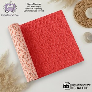Christmas Tree Texture Roller: Polymer Clay Embossing Tool (Digital STL File) #066