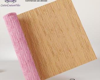 May include: A pink, cylindrical resin 3D printing tool with a textured surface, next to a light brown, rectangular piece with a wood grain pattern. The tool is 20 mm in diameter and 100 mm in length. The image includes the text "CutterCoutureFiles".