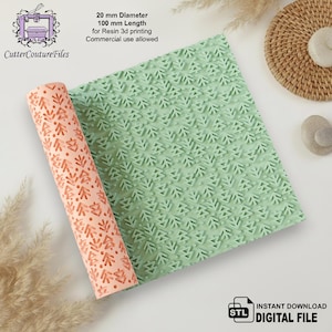 Christmas Tree Texture Roller: Polymer Clay Embossing Tool (Digital STL File) #100