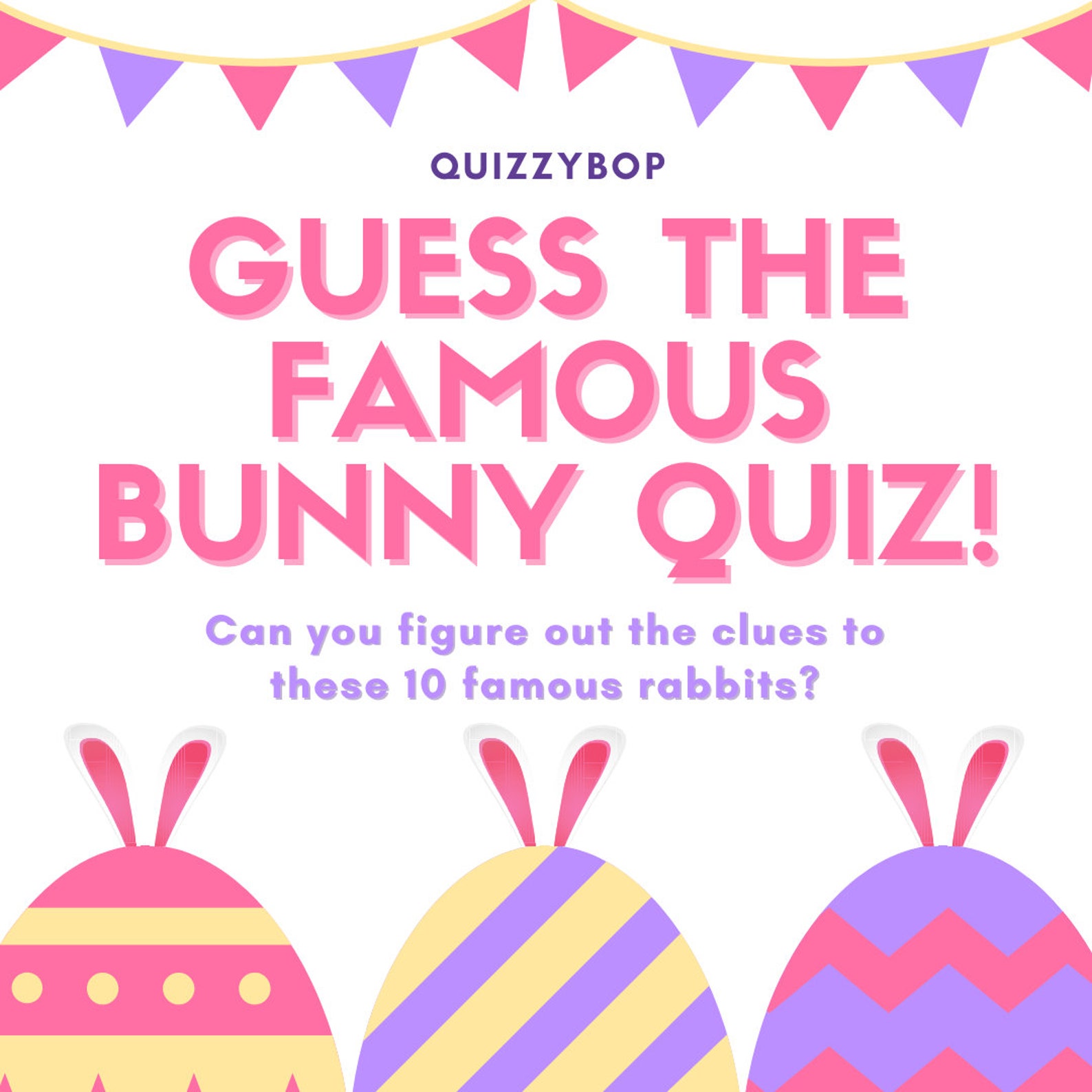 Easter Bunny Quiz Printable Easy/medium Difficulty 10 Etsy
