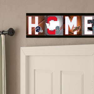 A Collection of Seattle Sports Teams, Seahawks, Mariners, Sonics, Kraken | Personalized| Wall decor| Home Sign| Custom Available!!