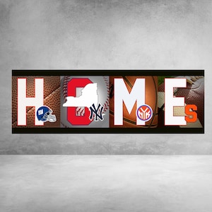 A Collection of New York Sports Teams, Giants, Yankees, Knicks, Syracuse| Personalized Gifts| Wall decor| Home Sign| Custom Available!!