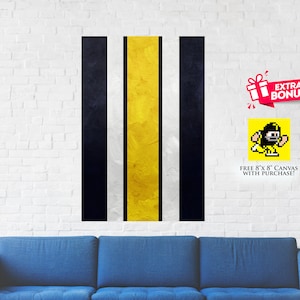 Pittsburgh Steelers Black and Yellow (white) Impasto Styled representation of some of the greatest colors around (comes with FREE GIFT!)