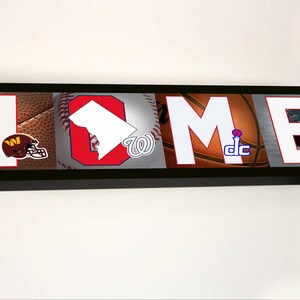 A Collection of Washington Sports Teams, Commanders, Nationals, Wizards, Red Wings| Personalized| Wall decor| Home Sign| Custom Available!!