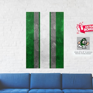 Philadelphia Eagles Green and White stripes Impasto Styled representation of some of the greatest colors around (comes with FREE GIFT!)
