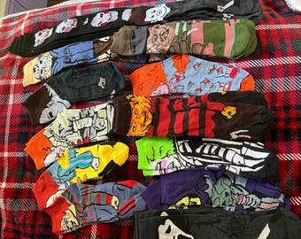 Build a box Item - Horror Movie Legends Spooky Socks - Slasher - Halloween - Adult Socks -Ideal for Horror Fans.