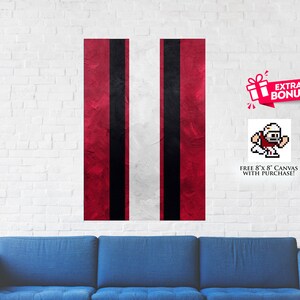 Arizona Cardinals Red, Blue and White stripes Impasto Styled representation of some of the greatest colors around (comes with FREE GIFT!)