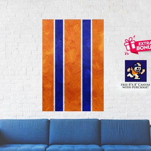 Denver Broncos Orange and Blue stripes Impasto Styled representation of some of the greatest colors around (comes with FREE GIFT!)
