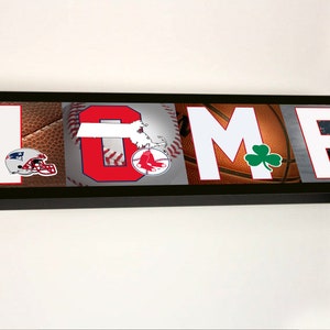 A Collection of Boston Sports Teams, Patriots, Red Sox, Celtics, Bruins| Personalized Gifts| Wall decor| Home Sign| Custom Available!!