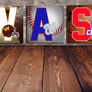 A collection of Washington Sports Teams - Washington Commanders, Washington Nationals, Washington Wizards, Etc. Perfect for any Mancave!