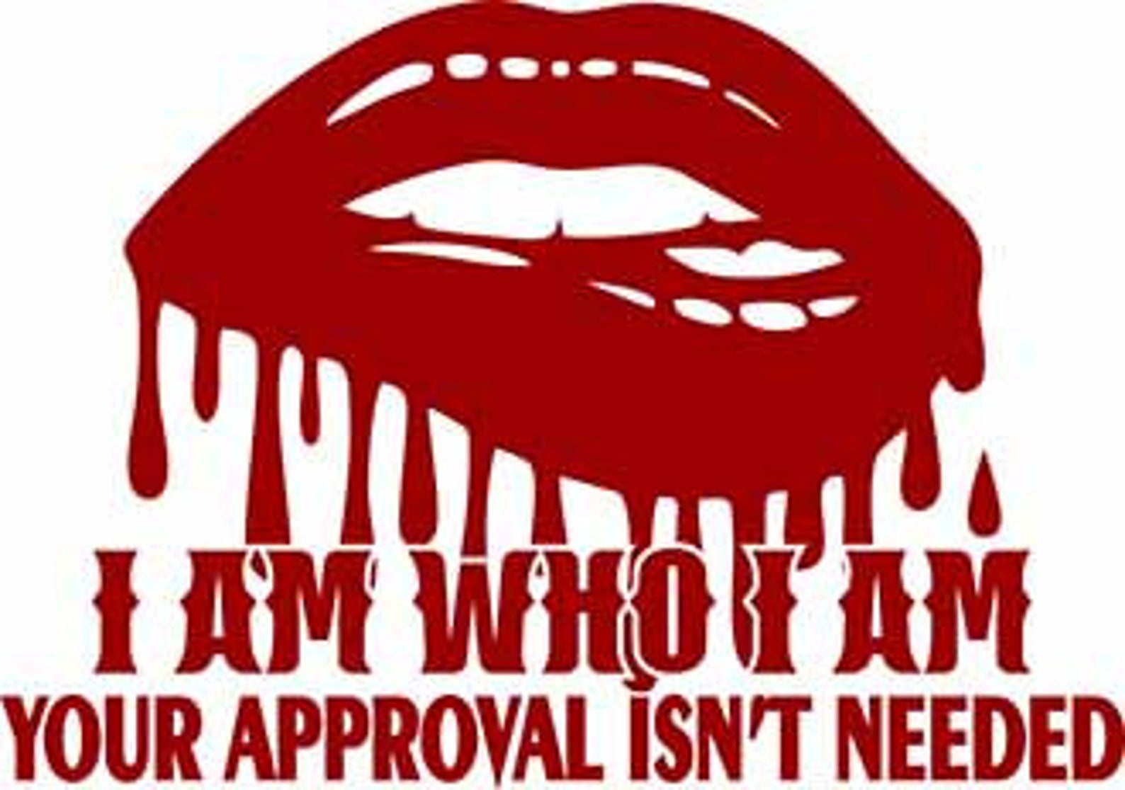 thumbnail interactive-video image 1 of "I Am Who I Am Your Approval Not Needed" Iron On Patch, 4.0 Inch, Funny MC Biker Patch 1 of 2