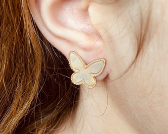 Gold Butterfly Earrings • Boho Earrings • Butterfly Wing Earrings • Butterfly Gift • Dainty Earrings • Hippie Earrings • Summer Gift