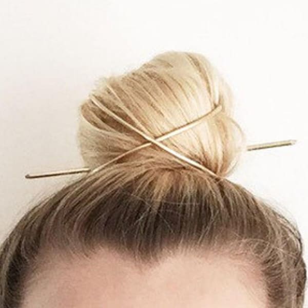 Bâtonnets de cheveux • Pinces à cheveux esthétiques • Manchette de chignon • Cage de chignon • Bijoux pour cheveux • Manchette de chignon • Porte-chignon • Housse de chignon • Cadeau pour elle