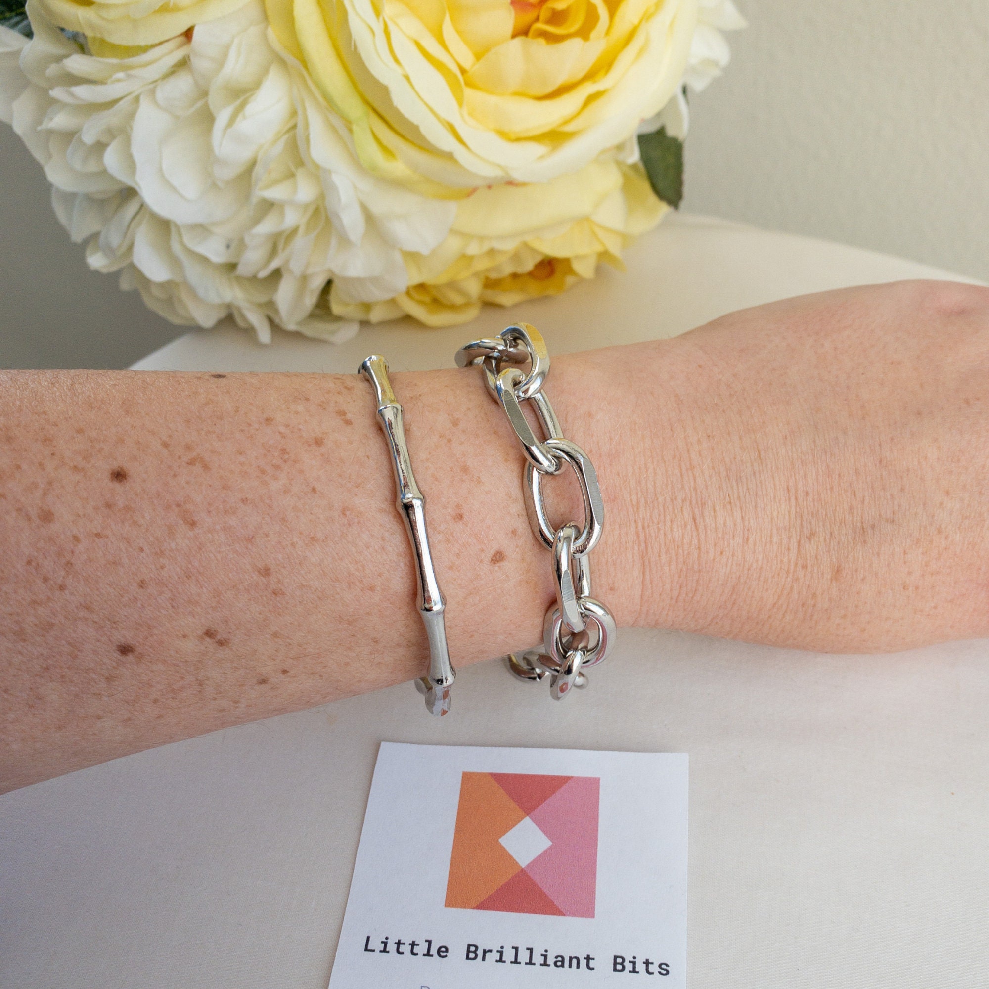 Paperclip Bracelet Thick Paperclip Bracelet Coin Jewelry Etsy