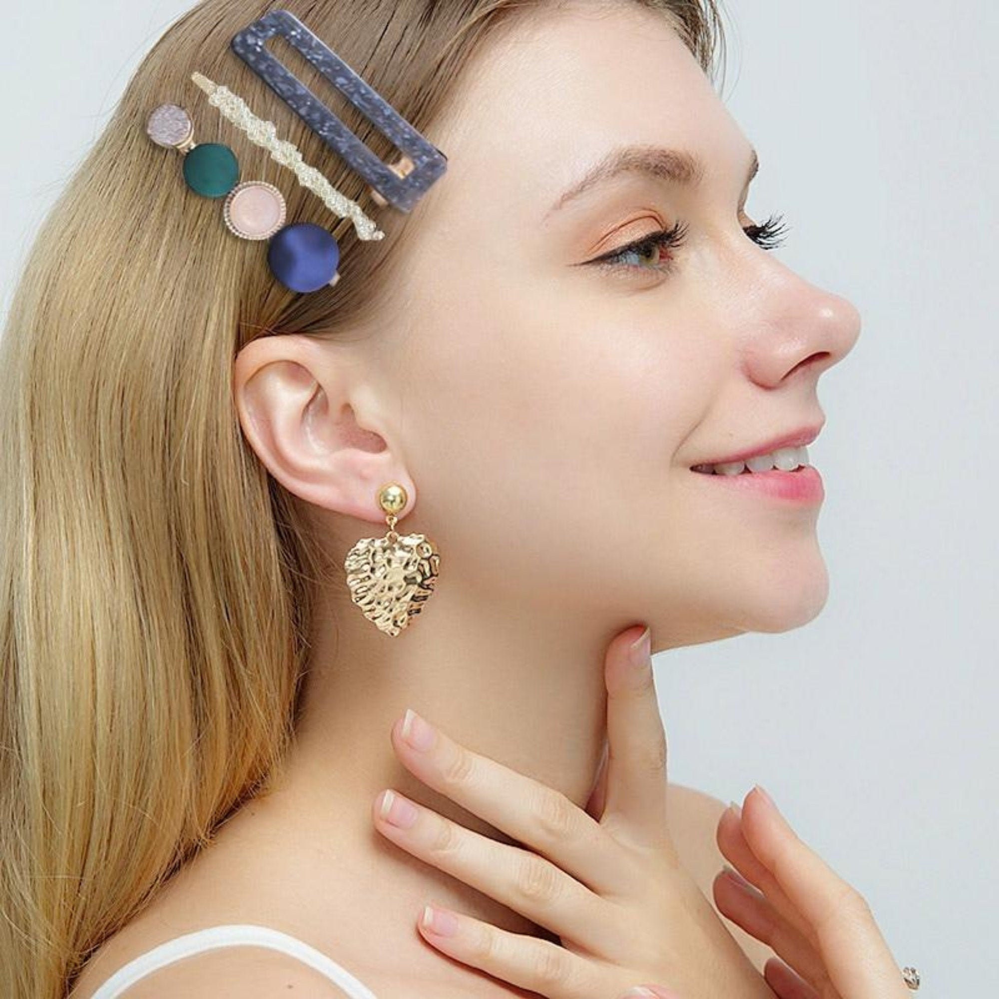 Hair barrette big thick clip grapevine 100mm french accessories Hair barrette big thick clip grapevine 100mm french accessories