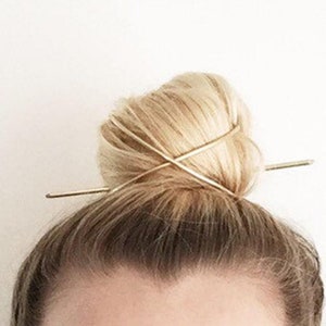 Hair Cuff Bun Cage Bun Holder Hair Jewelry Hair Bun Accessories Hair Sticks Gold Hair Cuff Bun Cover Gift for Her image 1