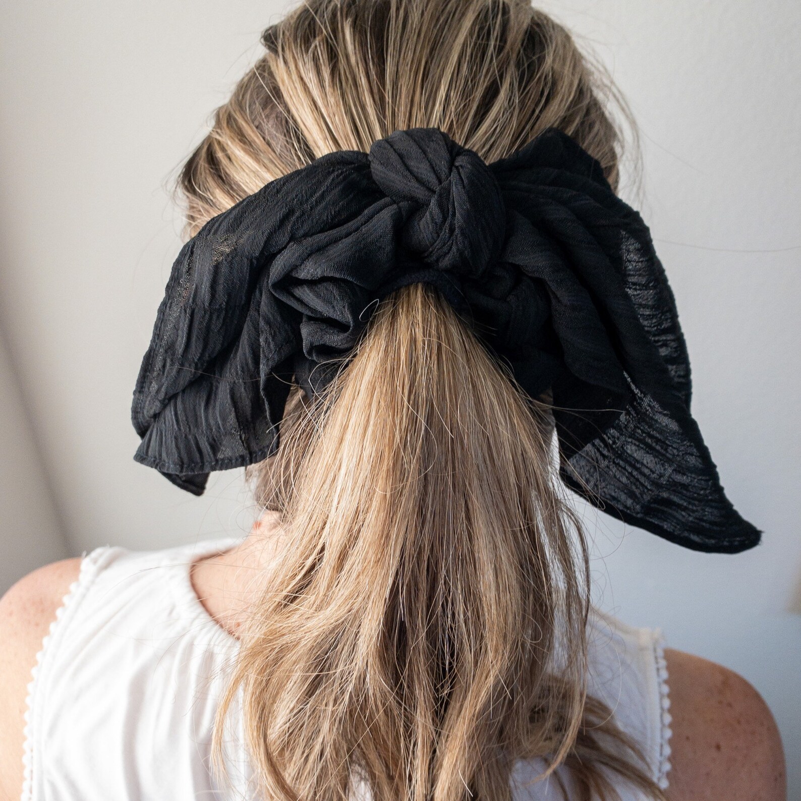 Scarf Scrunchie Hair Scrunchie Scarf Etsy