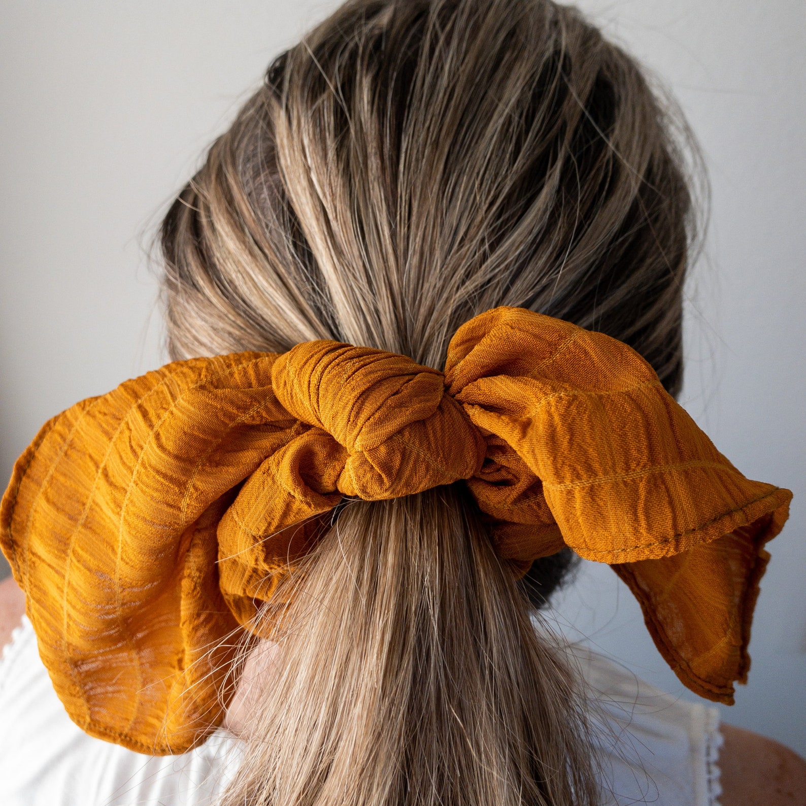 Scarf Scrunchie Hair Scrunchie Scarf Etsy